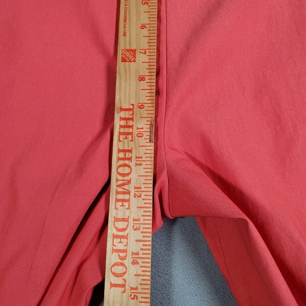 Lior Paris Pants Womens 14 Coral Jannie Pull On Straight Leg Minimal Career Luxe